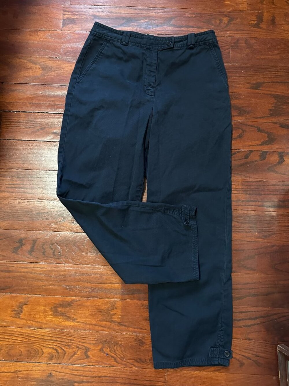 Vintage Talbots Black Cotton Culottes Pants 6